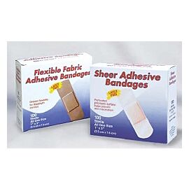 Dukal Economy Tan Adhesive Bandage, 1 x 3 Inch