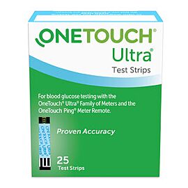 OneTouch Ultra 2 Glucose Test Strips 25 Strips per Box