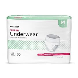 McKesson Super Moderate Absorbent Underwear, Medium