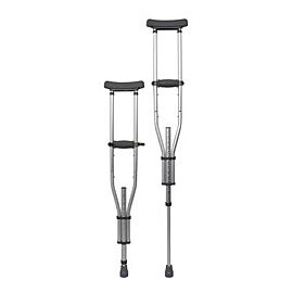 McKesson Quick-Adjust Underarm Crutches, Universal - Collapsible, Aluminum Frame, Push-Button