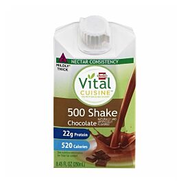 Vital Cuisine 500 Shake Chocolate Oral Supplement, 8.45 oz. Carton