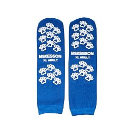 McKesson Terries Adult Slipper Socks, X-Large, Royal Blue