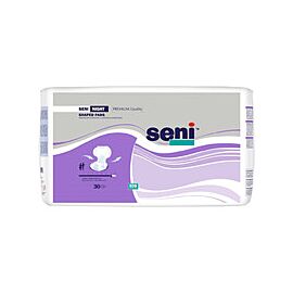 Seni Incontinence Night Pads, Shaped, Overnight Absorbency - Unisex, One Size Fits Most, 27 in L