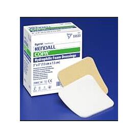Kendall Adhesive with Border Foam Dressing, 6 x 6 Inch