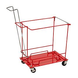SharpSafety Sharps Container Floor Cart with Wheels, Red - for 8, 12, 18 Gallon Containers