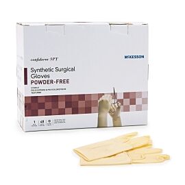 McKesson Confiderm SPT Polychloroprene / Polyisoprene Standard Cuff Length Surgical Glove, Size 9, Yellow