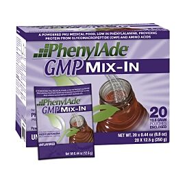 PhenylAde GMP Mix-In Unflavored PKU Oral Supplement, 12.5 Gram Individual Packet