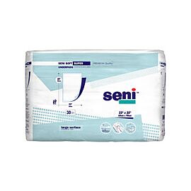 Seni Soft Super Disposable White Backsheet Underpad, Moderate, 23 X 35 Inch