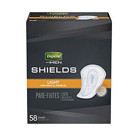 Depend Bladder Control Shields for Men, Light Absorbency - Cup Shape, One Size Fits Most