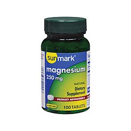 sunmark 250 mg Magnesium Supplement Tablets 100 per Bottle