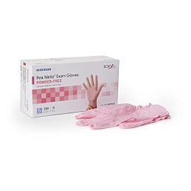 McKesson Pink Nitrile Nitrile Exam Glove, Extra Large, Pink