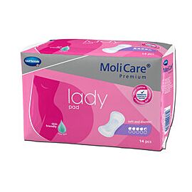 MoliCare Premium Lady Bladder Control Pads, Moderate Absorbency - One Size Fits Most, 16 in L