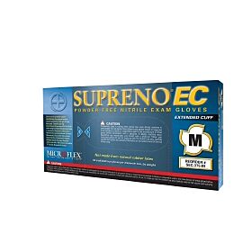 Supreno EC Extended Cuff Length Exam Glove, Large, Blue