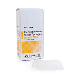 McKesson Gauze Sponges - Absorbent 12-Ply Woven Wound Bandage