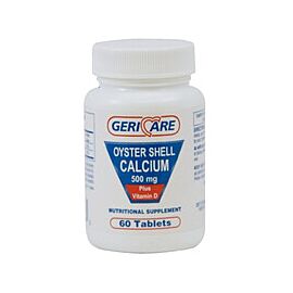 Geri-Care 500 mg Oyster Shell Calcium Tablets