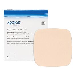 Aquacel Nonadhesive without Border Foam Dressing, 6 x 6 Inch