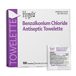 Hygea BZK Chloride Antiseptic Towelette, Individual Packet