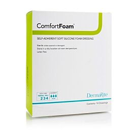 ComfortFoam Silicone Adhesive without Border Silicone Foam Dressing, 2 x 2 Inch