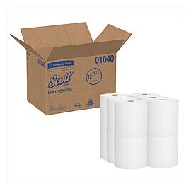 Scott Paper Towels, 1-Ply, Hardwound Roll - Continuous Sheet, White, 8 in x 800 ft