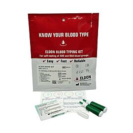 EldonCard Test Kit Blood Type, Single Procedure Whole Blood Sample