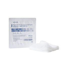 McKesson Gauze Sponges, Type VII - 8-Ply, Sterile, Woven, 4 in x 4 in