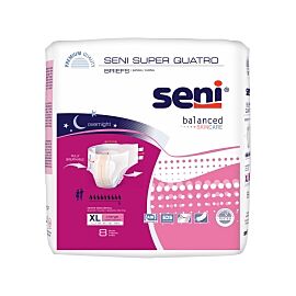 Seni Super Quatro Severe Absorbency Incontinence Brief, Extra Large