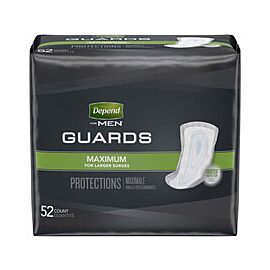 Depend Bladder Control Guards for Men, Maximum Absorbency - One Size Fits Most, Disposable, 12 in L