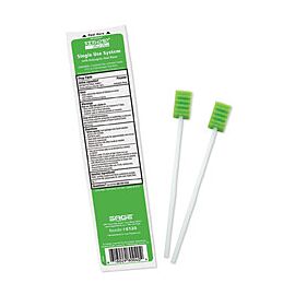 Toothette Oral Swabstick with Green Foam, 6 in