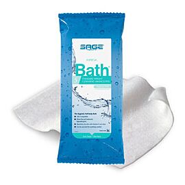 Impreva Bath Rinse-Free Bath Washcloth Wipe Soft Pack Unscented with Aloe, 5 per Pack