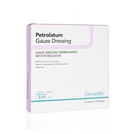 DermaRite Petrolatum Impregnated Dressing, 3 x 9 Inch