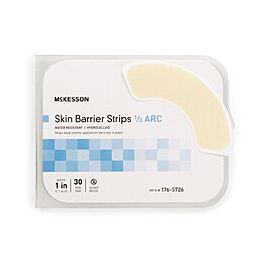 McKesson Skin Barrier Strips - 1/3 Arc, Hydrocolloid, 1 in W