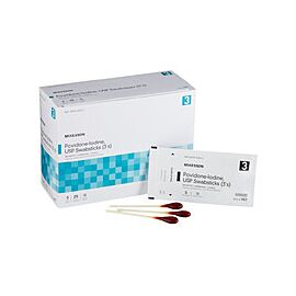 McKesson Povidone-Iodine Swabsticks, First Aid Antiseptic, 4 in