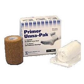 Unna-Pak Primer Unna Boot and Duban Self Adherent Bandage, 4 Inch x 10 Yard
