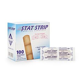 American White Cross Stat Strip Adhesive Bandage, Sterile Flexible Fabric