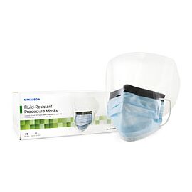 McKesson Fluid Resistant Procedure Mask with Anti-Fog Eye Shield