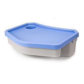 McKesson Walker Caddy Tray with Cup Holder - Plastic, Blue, 15 1/2 in x 5 x 12 1/2 in