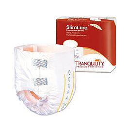 Tranquility Slimline Junior Incontinence Briefs, Heavy Protection - Unisex Youth Diapers, Disposable, 28-42 lbs