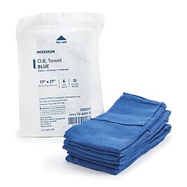 McKesson O.R. Towels, Sterile - Disposable, 17 in x 27 in, 6 per pack
