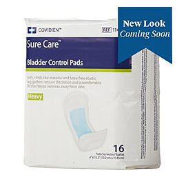 Sure Care Bladder Control Pads, Heavy Absorbency - Unisex, Disposable, 4 in x 12 1/2 in