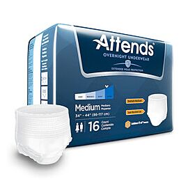 Attends Overnight Incontinence Underwear, Severe Absorbency - Unisex Adult Design