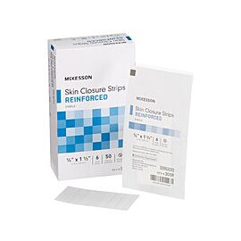 McKesson Skin Closure Strips - Sterile, Reinforced Adhesive for Small Cuts and Wounds