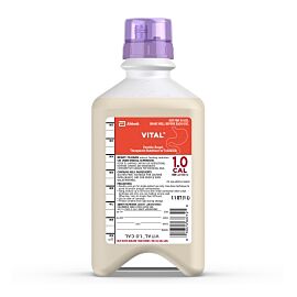 Vital 1.0 Cal Vanilla Tube Feeding Formula, 33.8 oz. Ready to Hang Bottle