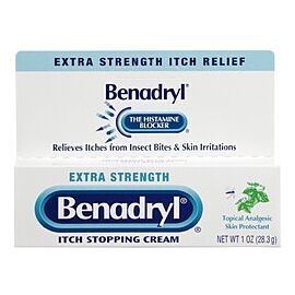 Benadryl Zinc Acetate Itch Relief Cream 1 oz Tube