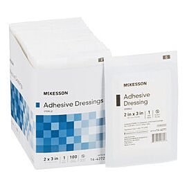 McKesson Adhesive Dressing with Non-Adherent Wound Pad, Sterile Absorbent Bandage