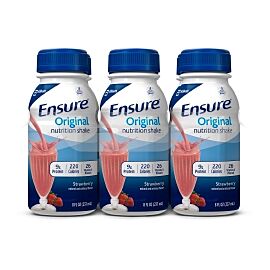 Ensure Original Strawberry Oral Supplement, 8 oz. Bottle, 6-Pack