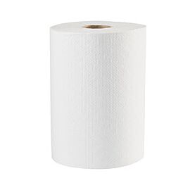 Pacific Blue Basic Paper Towels, 1-Ply, Hardwound Roll - White, 7 7/8 in x 350 ft