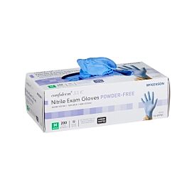 McKesson Confiderm 3.5C Nitrile Exam Glove, Medium, Blue