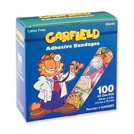 ASO Kid Design (Garfield) Adhesive Strip, 3/4 x 3 Inch