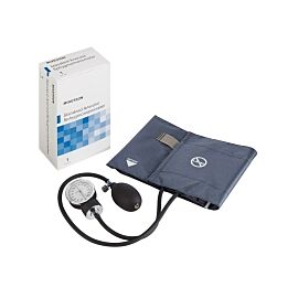 McKesson Aneroid Sphygmomanometer with Cuff, 2-Tube, Pocket-Size, Handheld, Adult Large Cuff, Navy