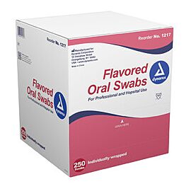 Dynarex Oral Swabstick with Pink Foam Tip Dentifrice